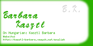 barbara kasztl business card